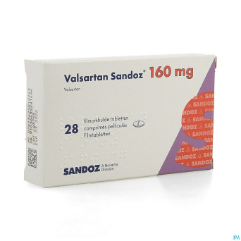Valsartan sandoz 160 mg comp pell 28 x 160 mg