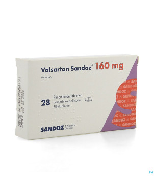 Valsartan sandoz 160 mg comp pell 28 x 160 mg