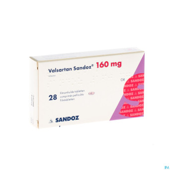 Valsartan sandoz 160 mg comp pell 28 x 160 mg