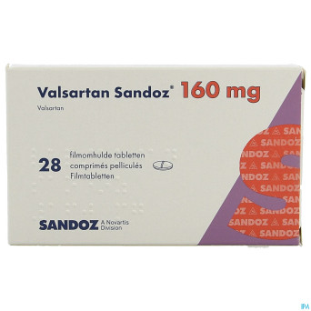 Valsartan sandoz 160 mg comp pell 28 x 160 mg
