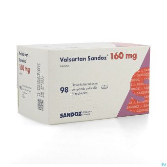 Valsartan sandoz 160 mg comp pell 98 x 160 mg