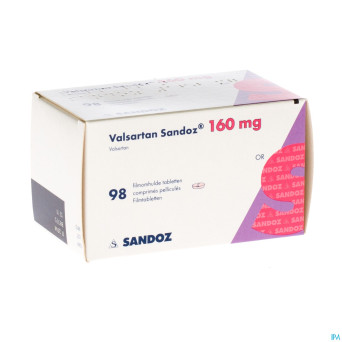 Valsartan sandoz 160 mg comp pell 98 x 160 mg