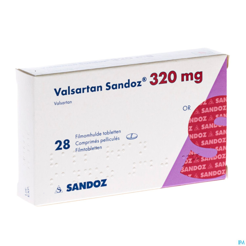 Valsartan sandoz 320 mg comp pell 28 x 320 mg