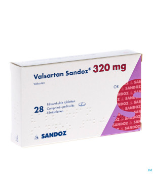 Valsartan sandoz 320 mg comp pell 28 x 320 mg