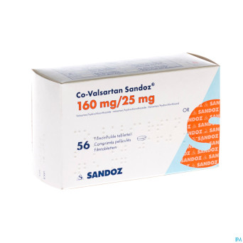 Co valsartan sandoz 160 mg/25,0 mg comp pell 56