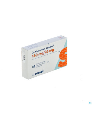 Co valsartan sandoz 160 mg/25,0 mg comp pell 28