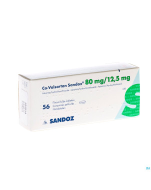Co valsartan sandoz 80 mg/12,5 mg comp pell 56
