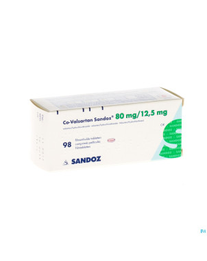 Co valsartan sandoz 80 mg/12,5 mg comp pell 98