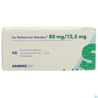 Co valsartan sandoz 80 mg/12,5 mg comp pell 98