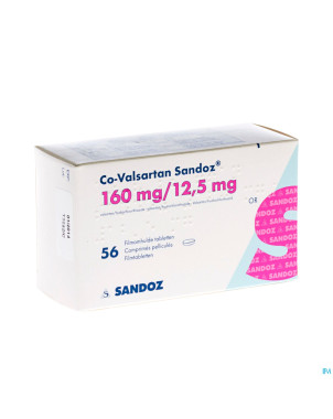 Co valsartan sandoz 160 mg/12,5 mg comp pell 56