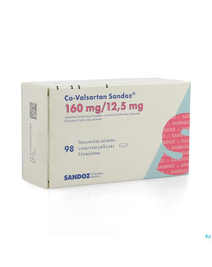 Co valsartan sandoz 160 mg/12,5 mg comp pell 98