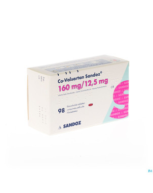 Co valsartan sandoz 160 mg/12,5 mg comp pell 98