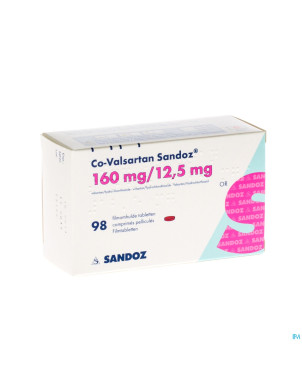 Co valsartan sandoz 160 mg/12,5 mg comp pell 98