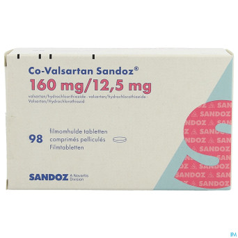 Co valsartan sandoz 160 mg/12,5 mg comp pell 98