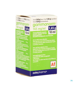 Gammanorm 165 mg/ml octapharma fl inj 10ml