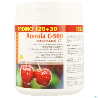Acerola 500    comp 120+30 gratuit