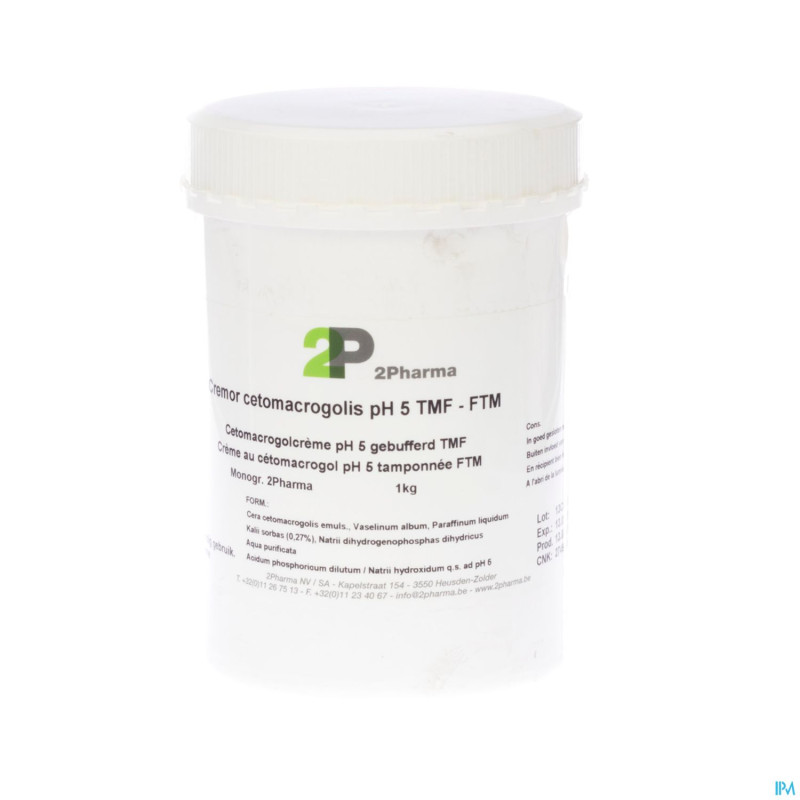 Creme cetomacrogol tamponnee ftm 1kg 2pharma