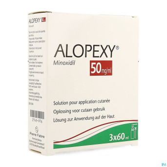 Alopexy 5 % liquid fl plast pipette 3x60ml