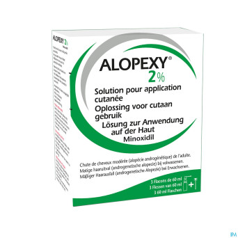 Alopexy 2 % liquid fl pipette/spray 3x60ml