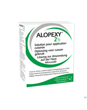 Alopexy 2 % liquid fl pipette/spray 3x60ml
