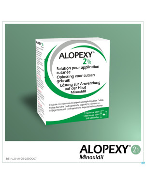 Alopexy 2 % liquid fl pipette/spray 3x60ml