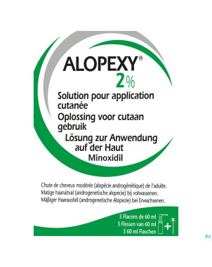Alopexy 2 % liquid fl pipette/spray 3x60ml