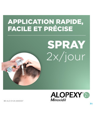 Alopexy 2 % liquid fl pipette/spray 3x60ml