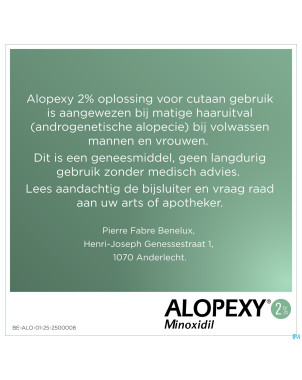 Alopexy 2 % liquid fl pipette/spray 3x60ml