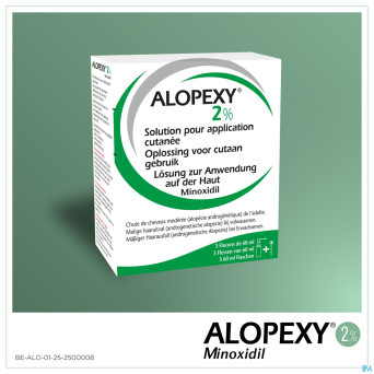 Alopexy 2 % liquid fl pipette/spray 3x60ml
