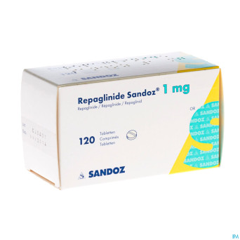 Repaglinide sandoz 1,0 mg tabl 120 alu blister