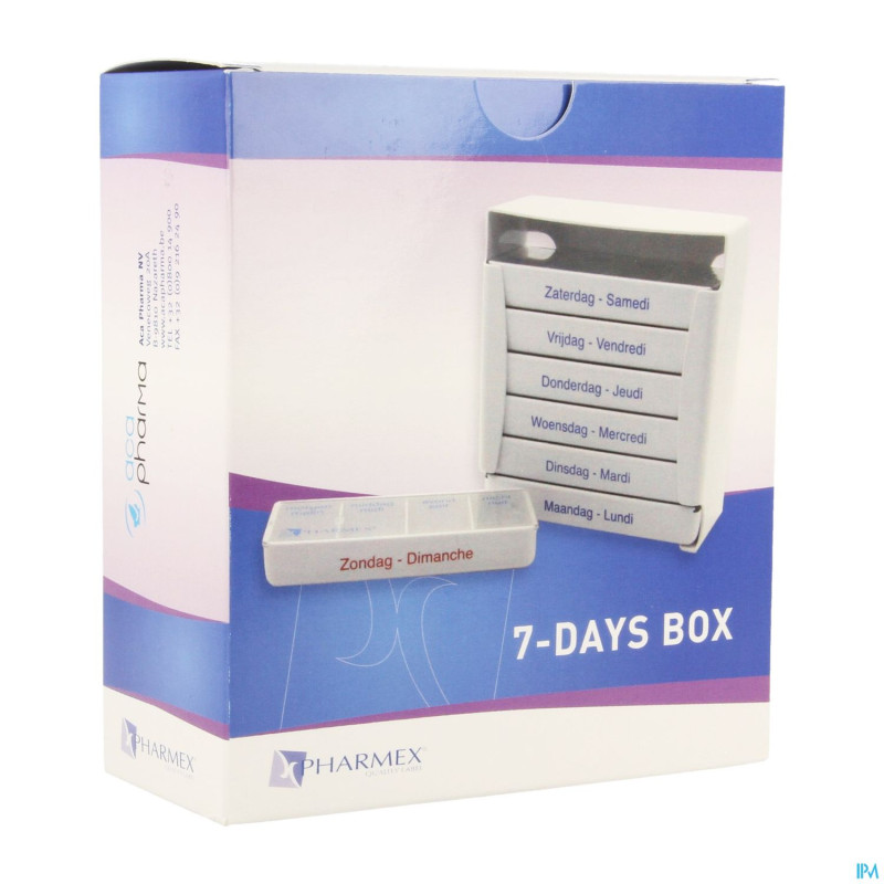 Pharmex pillbox 7 jours cfr 3114691