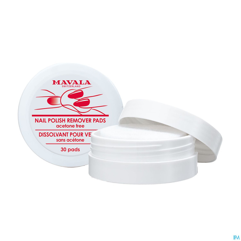 Mavala ongles remover pads 30