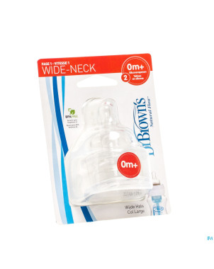 Dr brown tetine level 1 pour wide neck 2    escos