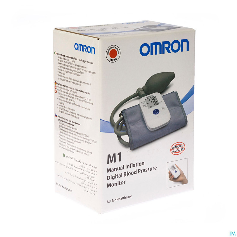 Omron m1 tensiometre bras semi-automatiq. hem4030e