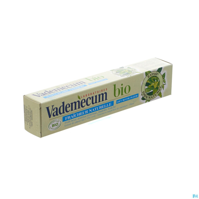 Vademecum dentifrice fraicheur naturelle bio  75ml