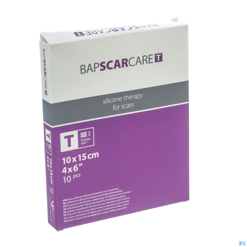 Bap scar care t pans fin transp  10x15cm 10 601015