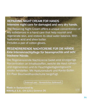 Mavala mains creme nuit reparatrice 75ml