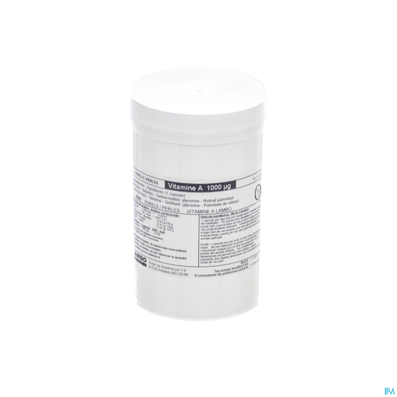Vitamine a retinol 3.333iu perles 1000 lambo