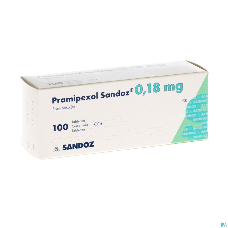 Pramipexol sandoz 0,18 mg tabl 100 blister
