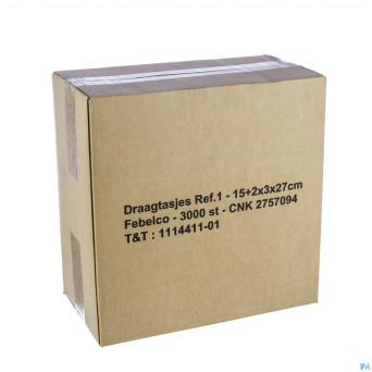 Zak plastiek 27x15,0cm 2000 febelco