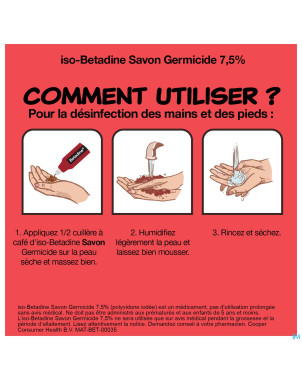 Iso betadine savon germicide 7,5%    125ml