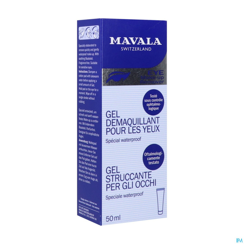 Mavala eye-lite gel demaq yeux azulene 50ml