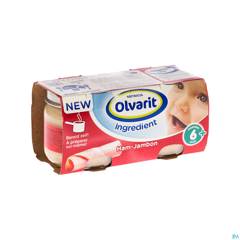 Olvarit ingredient jambon    pot 2x80g 123222