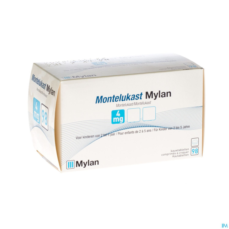 Montelukast mylan 4 mg comp macher 98 x 4 mg