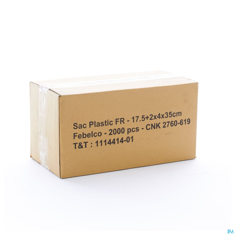 Sac plastic 35x17,5cm  2000 febelco