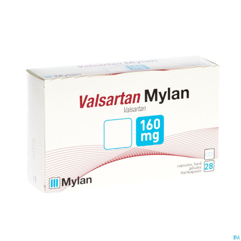 Valsartan mylan 160 mg caps  28 x 160 mg