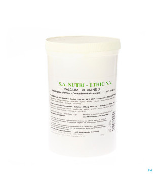 Calcium  500mg+ d3 nutri-ethic nf   vrac comp  600