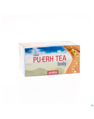 Purasana vegan pu-erh tea le mange-graisse sach 20