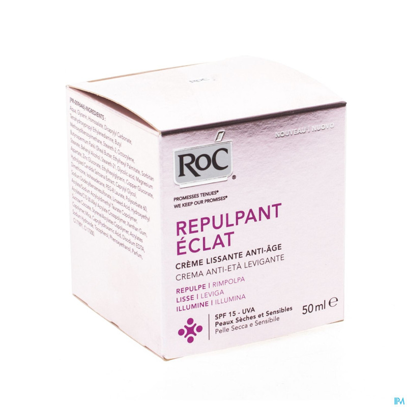 Roc repulpant eclat cr lissante aa ip15 ps 50ml