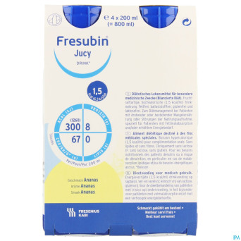 Fresubin jucy drink ananas easy bottle 4x200ml